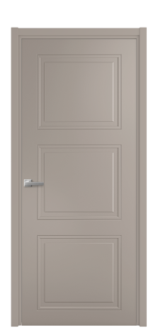 Дверь межкомнатная Страйп 3 Цвет Какао Покрытие Эмаль  Наличник L 50 Цена 43475