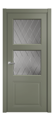Дверь межкомнатная Stripe 3 Цвет Зеленый Покрытие Эмаль  Наличник L 75 Цена 41350