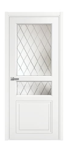 Дверь межкомнатная Stripe 4 Цвет Белый Покрытие Эмаль  Наличник L 50 Цена 36707