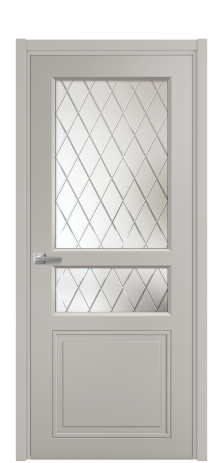 Дверь межкомнатная Stripe 4 Цвет Серый Шелк Покрытие Эмаль  Наличник L 50 Цена 43798