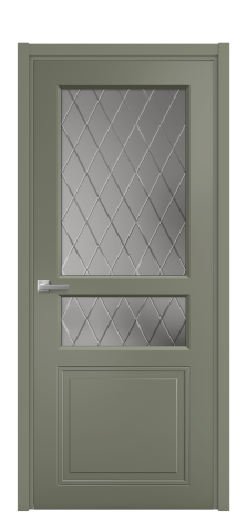 Дверь межкомнатная Stripe 4 Цвет Зеленый Покрытие Эмаль  Наличник L 50 Цена 43963