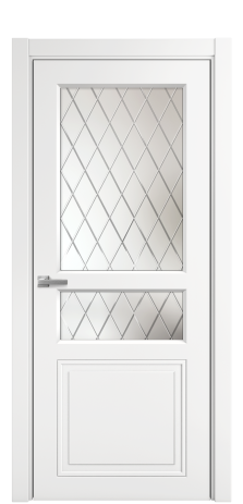 Дверь межкомнатная Stripe 4 Цвет Белый Покрытие Эмаль  Наличник L 75 Цена 34618