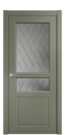 Дверь межкомнатная Stripe 4 Цвет Зеленый Покрытие Эмаль  Наличник L 75 Цена 39863