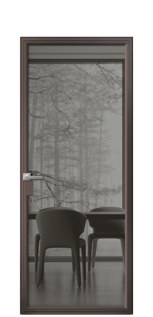 Дверь межкомнатная Frame 01 Цвет Антик Покрытие Алюминий  Наличник Скрытый короб Цена 71602