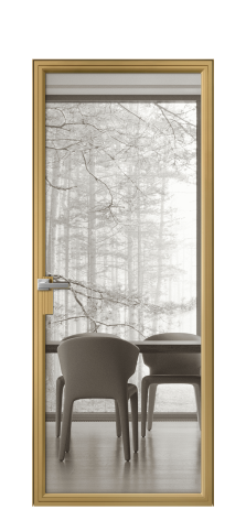 Дверь межкомнатная Frame 01 Цвет Латунь Покрытие Алюминий  Наличник Скрытый короб Цена 69892