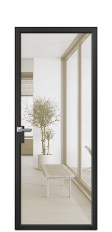 Дверь межкомнатная Frame 01 Цвет Черный Покрытие Алюминий  Наличник Скрытый короб Цена 54850