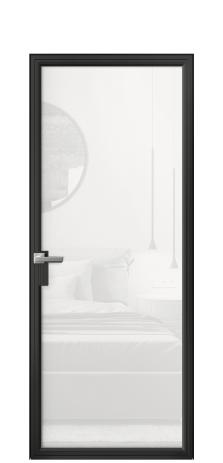 Дверь межкомнатная Frame 01 Цвет Черный Покрытие Алюминий  Наличник Скрытый короб Цена 58274
