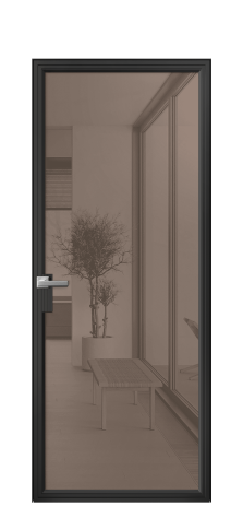 Дверь межкомнатная Frame 01 Цвет Черный Покрытие Алюминий  Наличник Скрытый короб Цена 63410