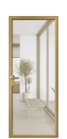Дверь межкомнатная Frame 01 Цвет Латунь Покрытие Алюминий  Наличник Скрытый короб Цена 59650