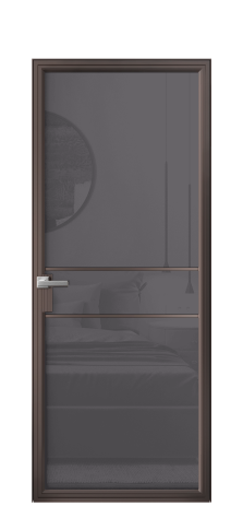 Дверь межкомнатная Frame 02 Цвет Антик Покрытие Алюминий  Наличник Скрытый короб Цена 74636