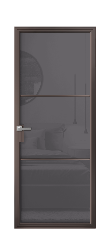 Дверь межкомнатная Frame 03 Цвет Антик Покрытие Алюминий  Наличник Скрытый короб Цена 73000