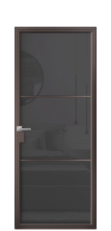 Дверь межкомнатная Frame 03 Цвет Антик Покрытие Алюминий  Наличник Скрытый короб Цена 73000