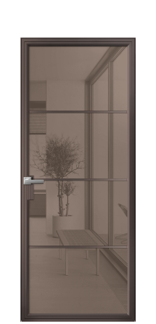 Дверь межкомнатная Frame 04 Цвет Антик Покрытие Алюминий  Наличник Скрытый короб Цена 77620