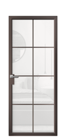 Дверь межкомнатная Frame 08 Цвет Антик Покрытие Алюминий  Наличник Скрытый короб Цена 76604