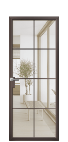 Дверь межкомнатная Frame 08 Цвет Антик Покрытие Алюминий  Наличник Скрытый короб Цена 69028