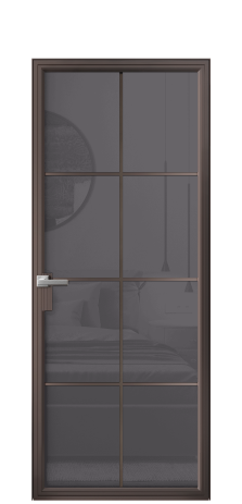 Дверь межкомнатная Frame 08 Цвет Антик Покрытие Алюминий  Наличник Скрытый короб Цена 77840