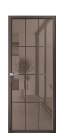 Дверь межкомнатная Frame 12 Цвет Антик Покрытие Алюминий  Наличник Скрытый короб Цена 80622