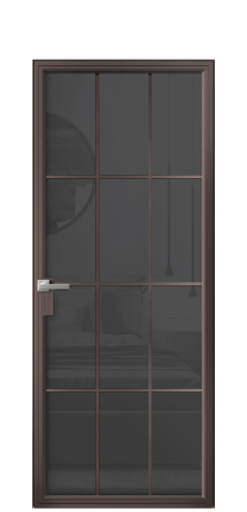 Дверь межкомнатная Frame 12 Цвет Антик Покрытие Алюминий  Наличник Скрытый короб Цена 80920