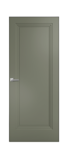 Дверь межкомнатная Step 01 Цвет Зеленый Покрытие Эмаль  Наличник Скрытый короб хром Цена 63200