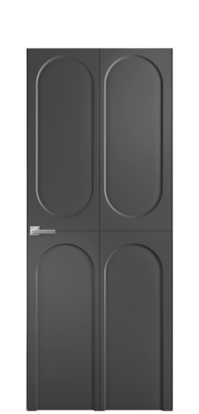 Дверь межкомнатная Ансе 4 Цвет Антрацит Покрытие Эмаль  Наличник Скрытый короб хром Цена 45893