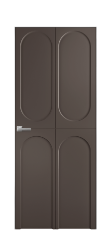Дверь межкомнатная Anse 4 Цвет Коричневый Покрытие Эмаль  Наличник Скрытый короб хром Цена 45893