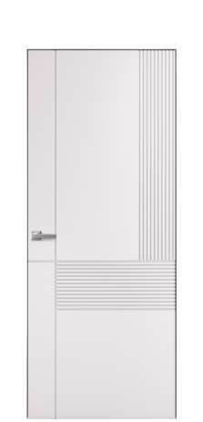 Дверь межкомнатная Меццо 13 Цвет Крем Покрытие Эмаль  Наличник Скрытый короб хром Цена 42450