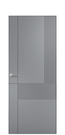 Дверь межкомнатная Меццо 13 Цвет Гриджио Покрытие Эмаль  Наличник Скрытый короб хром Цена 43793
