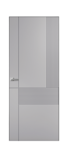 Дверь межкомнатная Mezzo 13 Цвет Галечный Покрытие Эмаль  Наличник Скрытый короб хром Цена 59760