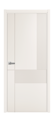 Дверь межкомнатная Mezzo 13 Цвет Молочный Покрытие Эмаль  Наличник L 50 Цена 42625