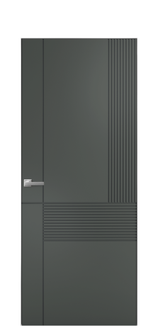 Дверь межкомнатная Mezzo 13 Цвет Пихтовый Покрытие Эмаль  Наличник Скрытый короб хром Цена 59760