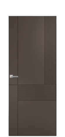 Дверь межкомнатная Mezzo 13 Цвет Коричневый Покрытие Эмаль  Наличник Скрытый короб хром Цена 59760