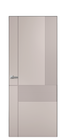 Дверь межкомнатная Меццо 13 Цвет Пудра Покрытие Эмаль  Наличник Скрытый короб хром Цена 42450