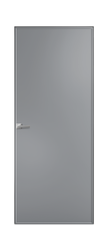 Дверь межкомнатная Line 1 Цвет Гриджио Покрытие Эмаль  Наличник Скрытый короб хром Цена 51143