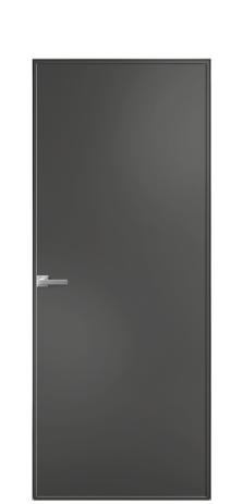 Дверь межкомнатная Line 1 Цвет Антрацит Покрытие Эмаль  Наличник Скрытый короб хром Цена 74810
