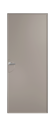 Дверь межкомнатная Лайн 2 Цвет Какао Покрытие Эмаль  Наличник Скрытый короб хром Цена 49450