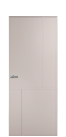 Дверь межкомнатная Line 3 Цвет Пудра Покрытие Эмаль  Наличник Скрытый короб хром Цена 49450