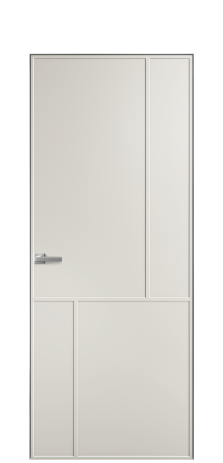 Дверь межкомнатная Line 3 Цвет Дымчатый Покрытие Эмаль  Наличник Скрытый короб хром Цена 74810