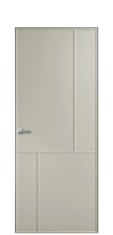 Дверь межкомнатная Line 3 Цвет Галечный Покрытие Эмаль  Наличник Скрытый короб хром Цена 74810