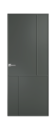 Дверь межкомнатная Line 3 Цвет Пихтовый Покрытие Эмаль  Наличник Скрытый короб хром Цена 74810