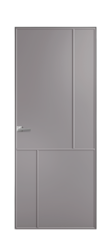 Дверь межкомнатная Line 3 Цвет Ирис Покрытие Эмаль  Наличник Скрытый короб хром Цена 74810