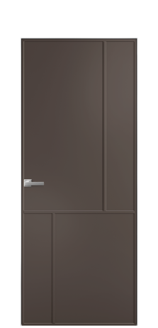 Дверь межкомнатная Line 3 Цвет Коричневый Покрытие Эмаль  Наличник Скрытый короб хром Цена 74810