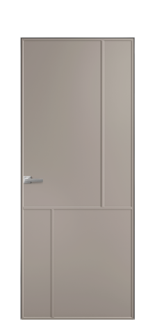 Дверь межкомнатная Лайн 3 Цвет Какао Покрытие Эмаль  Наличник Скрытый короб хром Цена 49450