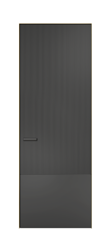 Дверь межкомнатная Бриз 3 Цвет Антрацит Покрытие ЭМАЛИ Эмаль Наличник  Скрытый короб золото Цена 66217