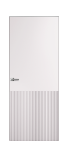 Дверь межкомнатная Бриз 4 Цвет Крем Покрытие Эмаль  Наличник Скрытый короб хром Цена 58450