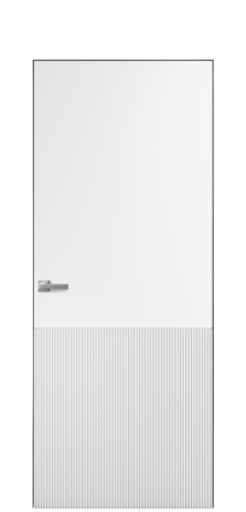 Дверь межкомнатная Breeze 4 Цвет Белый Покрытие Эмаль  Наличник Скрытый короб хром Цена 58450