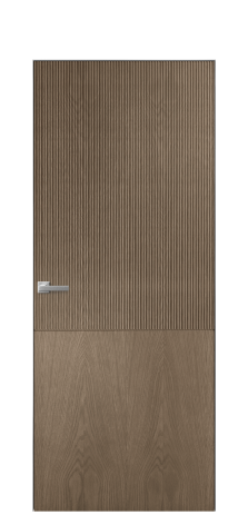 Дверь межкомнатная Breeze 5 Цвет Дуб Мускат Покрытие Шпон натуральный  Наличник Скрытый короб хром Цена 62350