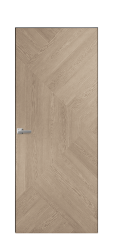 Дверь межкомнатная Юнит 08 Цвет Дуб Песочный Покрытие Шпон натуральный  Наличник Скрытый короб хром Цена 59850