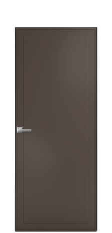 Дверь межкомнатная Лайн 5 Цвет Коричневый Покрытие Эмаль  Наличник Скрытый короб хром Цена 51143