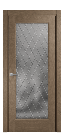 Дверь межкомнатная Неоклассик 1 Цвет Дуб Мускат Покрытие Шпон натуральный  Наличник L 75 Цена 50305