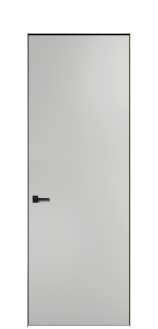 Дверь межкомнатная Меццо Слот 12 Цвет Телегрей Покрытие ЭМАЛИ Эмаль Наличник  Скрытый короб золото Цена 50197